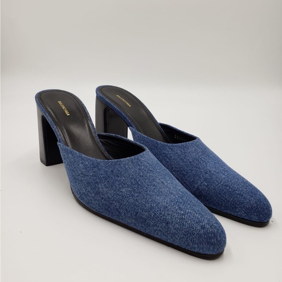 Brand New Balenciaga Blue Denim Mule Size 39 - Picture 1 of 8